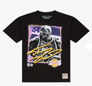 Mitchell Ness: MNA-I50 (Mitchell & ness freeze frame los angeles lakers shaq o'neal t-shirt washed black) 22693043