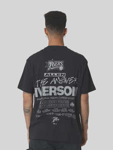 MNA-V46 (Mitchell and ness nba career tee 76ers iverson faded black) 92593043