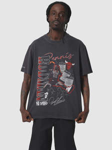 Mitchell Ness: MNA-F50 (Mitchell & ness player ticket bulls rodman t-shirt washed balck) 22693043