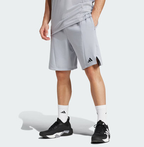 Mens Apparel: AA-K31 (Adidas designed for training knit shorts halo silver) 32694808
