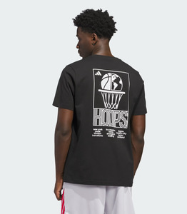 AA-F31 (Adidas world wide hoops graphics t-shirt black/white) 32692646