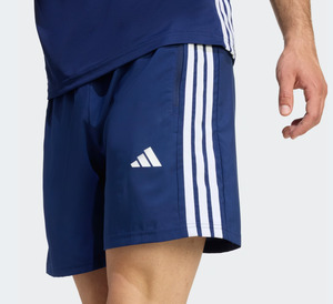 Mens Apparel: AA-A31 (Adidas workout essentials base 3 stripes woven shorts dark blue/white) 32692646