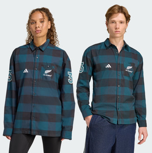 Mens Apparel: AA-S30 (Adidas all blacks flannel shirt all black/aurora ivy) 22695913