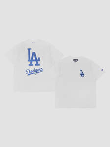 New Era: NEA-E13 (New era mlb world series los angeles dodgers oversize tee white) 12694000