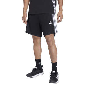 Dri Fit Shorts: AA-H30 (Adidas workout essentials all set 3-stripes knit shorts black/white) 22692646