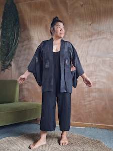 Haori Jacket - Matsu - Silver & Black