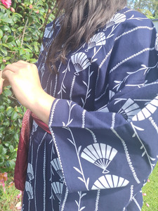 Vintage Kimono: Yukata - Japanese Fan