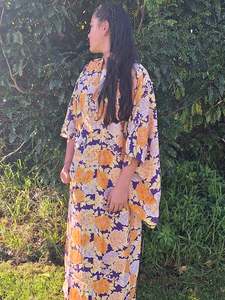 Vintage Kimono: Kimono - 1950s cotton / Botan