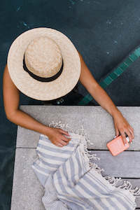 Turkish Towel: Mykonos Blue Turkish Towel - Options Available