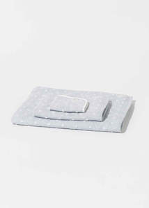 Japanese Towel: Natural Dots Baby Towel - Blue
