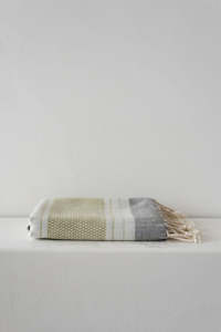 Turkish Towel: Sienna Beach Towel - Moss Green