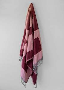 Malta Organic Beach Towel - Burgundy
