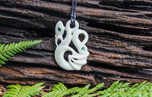 Bone Carvings: Bone Manaia Necklaces