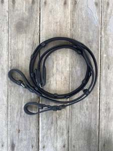 Platinum Small Pony Web Reins - Black