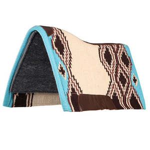 New Arrivals: Fort Worth Navajo Felt Lined Saddle Pad - Chocolate/Turquoise
