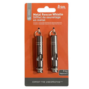 Alpine Climbing Equipment: SOL Metal Rescue Whistle, 2 Pack