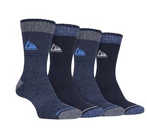 Footwear Socks: Storm Bloc Mens Perform Boot Socks 6-11 | Blue 4 Pack