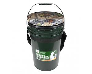 Game On Waterproof Storage Bucket with Top Swiveling Seat