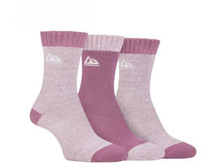 Footwear Socks: Storm Bloc Women Cushioning Comfort Boot Socks 4-8 | *Pink* 3 Pack