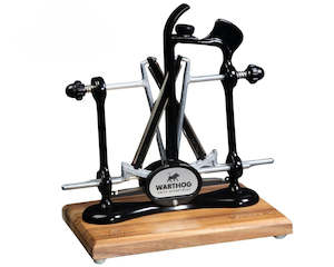 Warthog V-Sharp A4 ELITE Sharpener | Wood Base with Black Finish