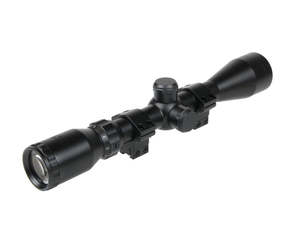 Optics: BSA Essential EMD 3-9x40 Scope, Mil-Dot Reticle with Rings