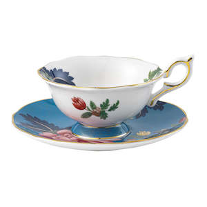 Collection_Wonderlust: Wonderlust Sapphire Garden Teacup & Saucer 140ml