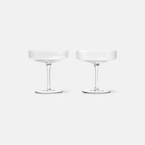 Ferm Living: Ripple Champagne Saucer (set of 2)