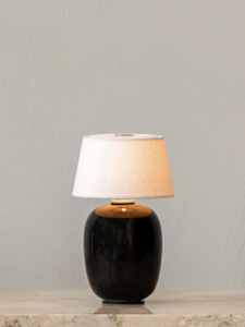Lamps: Torso Table Lamp - Portable, Black