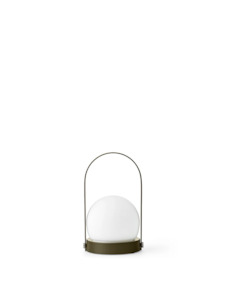 Lamps: Carrie Table Lamp - Portable, Olive