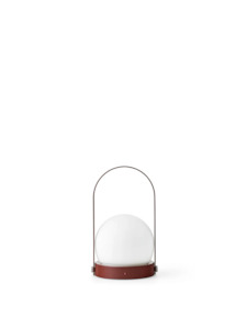 Lamps: Carrie Table Lamp - Portable, Burned Red