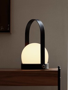 Lamps: Carrie Table Lamp - Portable, Black