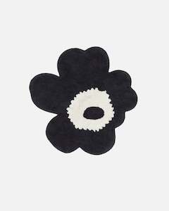 Marimekko: Unikko Bath Mat / Bathroom carpet 73x74 Cm - Black