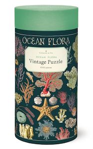 Cavallini Co: Ocean Flora 1000 Pce - Vintage Puzzle
