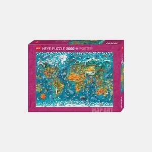 Heye: Map Art Miniature World - 2000 piece puzzle
