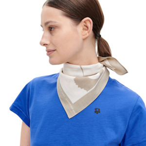 Accessories: Astrilli Unikko Scarf - Beige and White