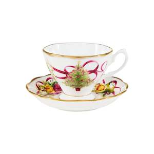 Royal Albert: Royal Albert Christmas Tree Teacup & Saucer