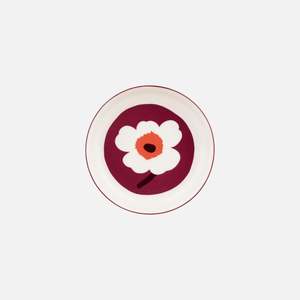 Marimekko Tableware: Oiva / Unikko plate 20,5 cm - burgundy