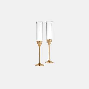 Vera Wang Wedgwood Love Knots Gold Toasting Flute Pair