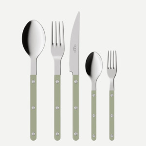 Bistrot shiny solid 5 pieces set - Asparagus