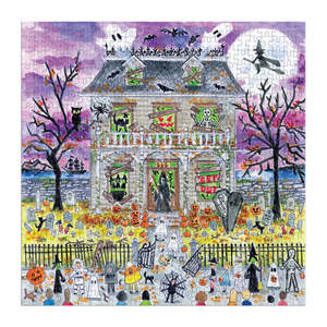 Jigsaw Puzzles: Michael Storrings Haunted House, Glow in the Dark Puzzle, 500 Piece Puzzle