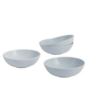 Gordon Ramsay Maze by Royal Doulton Grey Bowl 18cm Set of 4