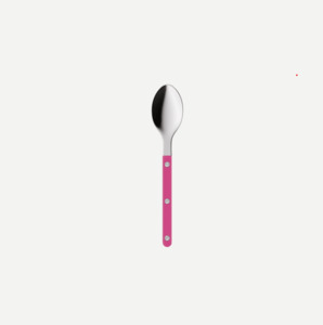 Cutlery: Bistrot shiny solid Teaspoon - Raspberry