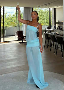 Size 6: Ance Gria Romeo Maxi Dress - Aqua