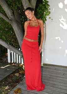 Dear Frankie Lucia Maxi Set - Cherry