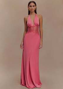 Size 8: Meshki Dinah Maxi Dress - Blush Rose