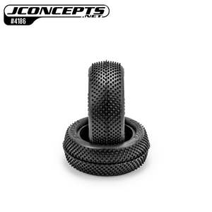 10th Tires Wheels: JConcepts Frizzy Buggy 4wd Front Pair - Green