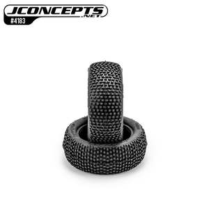10th Tires Wheels: JConcepts Kosmos Buggy 4wd Front Pair - Green
