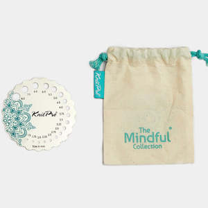 Knit Pro Mindful: Sterling Silver Plated Metal Needle Gauge