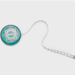 Knit Pro Mindful: Teal Wooden Retractable Tape Measure