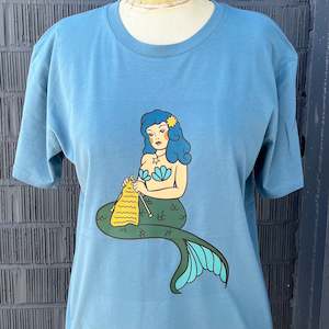 Tee Shirts: Slate Blue Mermaid Tee Shirt